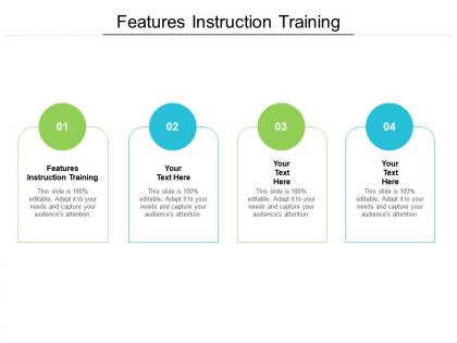 Features instruction training ppt powerpoint presentation icon guide cpb