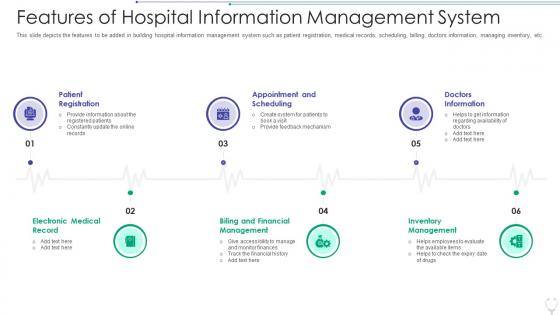 Features of hospital information management system