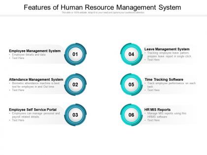 Features of human resource management system