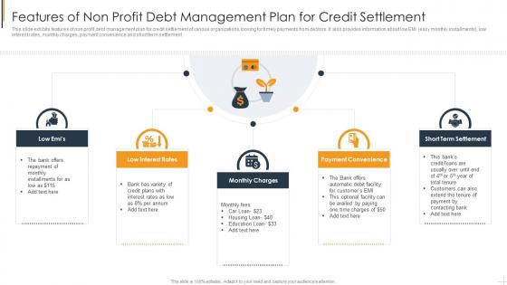 Features Of Non Profit Debt Management Plan For Credit Settlement