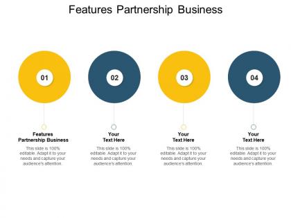 Features partnership business ppt powerpoint presentation inspiration designs download cpb