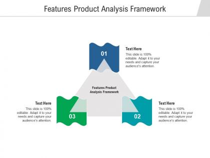 Features product analysis framework ppt powerpoint presentation portfolio icon cpb