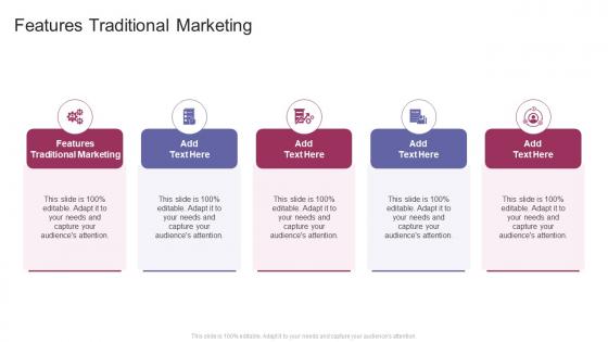 Features Traditional Marketing In Powerpoint And Google Slides Cpb