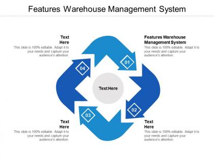 Features warehouse management system ppt powerpoint presentation icon example introduction cpb