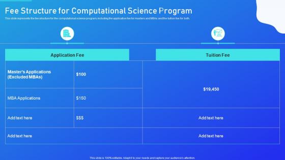 Fee Structure For Computational Science Program Scientific Computation
