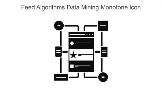 Feed Algorithms Data Mining Monotone Icon In Powerpoint Pptx Png And Editable Eps Format