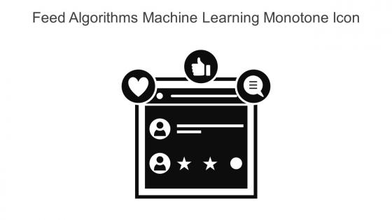 Feed Algorithms Machine Learning Monotone Icon In Powerpoint Pptx Png And Editable Eps Format