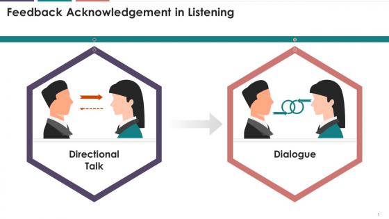 Feedback Acknowledgement In Listening Training Ppt