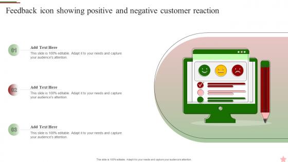 Feedback Icon Showing Positive And Negative Customer Reaction