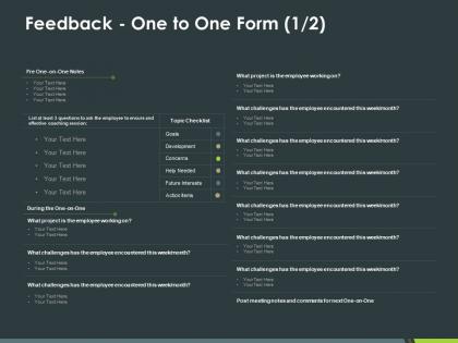Feedback one to one form 1 2 ppt powerpoint presentation pictures show