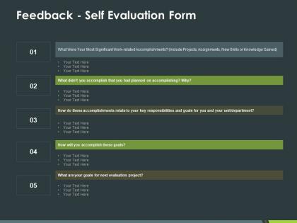 Feedback self evaluation form ppt powerpoint presentation pictures slide download