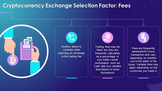 Fees As A Factor For Choosing A Cryptocurrency Exchange Training Ppt