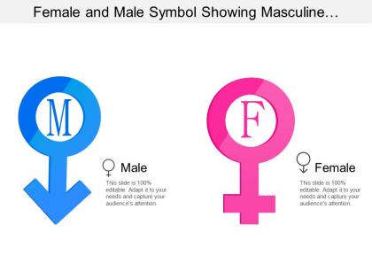 Female and male symbol showing masculine and feminine with male and female signs