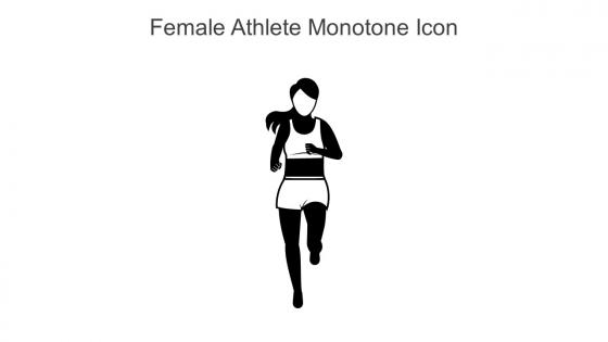 Female Athlete Monotone Icon In Powerpoint Pptx Png And Editable Eps Format