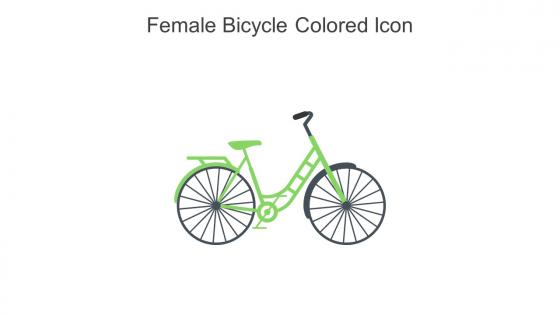 Female Bicycle Colored Icon In Powerpoint Pptx Png And Editable Eps Format