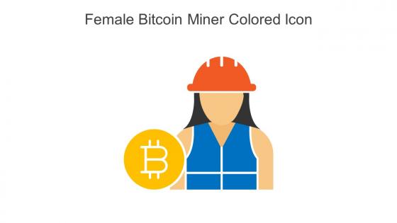 Female Bitcoin Miner Colored Icon In Powerpoint Pptx Png And Editable Eps Format