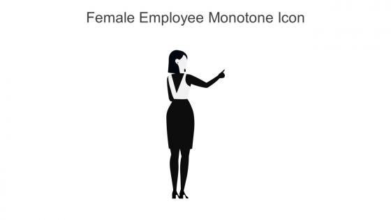 Female Employee Monotone Icon In Powerpoint Pptx Png And Editable Eps Format