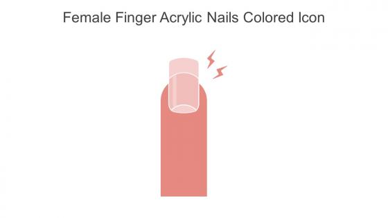 Female Finger Acrylic Nails Colored Icon In Powerpoint Pptx Png And Editable Eps Format