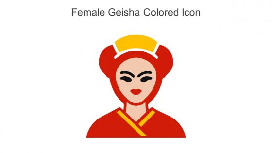 Female Geisha Colored Icon In Powerpoint Pptx Png And Editable Eps Format