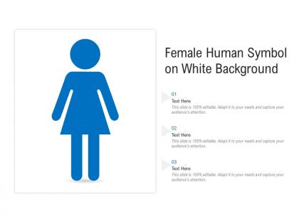 Female human symbol on white background