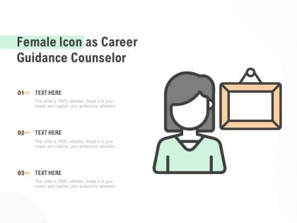 Female icon as career guidance counselor