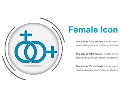 Female icon powerpoint shapes