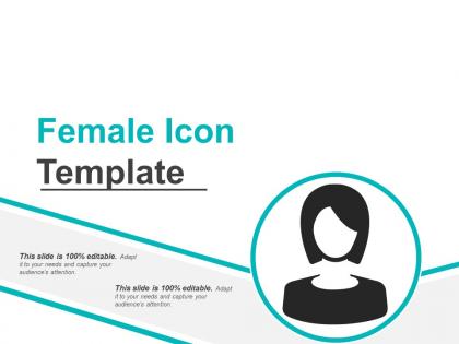Female icon template powerpoint layout
