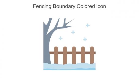 Fencing Boundary Colored Icon In Powerpoint Pptx Png And Editable Eps Format