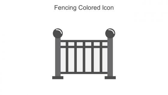 Fencing Colored Icon In Powerpoint Pptx Png And Editable Eps Format