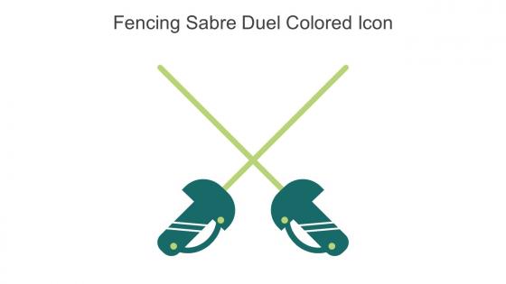 Fencing Sabre Duel Colored Icon In Powerpoint Pptx Png And Editable Eps Format