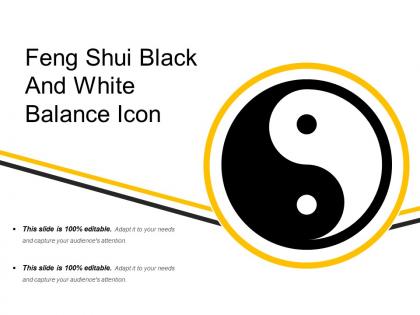 Feng shui black and white balance icon