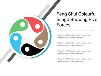 Feng shui colourful image showing five forces
