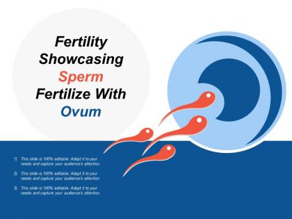 Fertility showcasing sperm fertilize with ovum