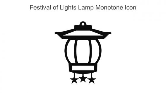Festival Of Lights Lamp Monotone Icon In Powerpoint Pptx Png And Editable Eps Format