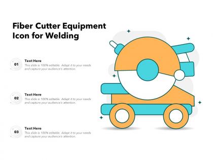 Fiber cutter equipment icon for welding