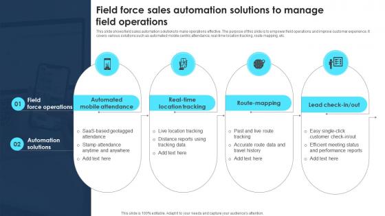 Field Force Sales Automation Solutions To Manage Field Operations
