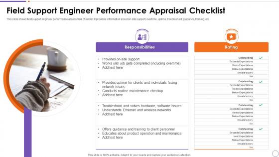 Field Support Engineer Performance Appraisal Checklist