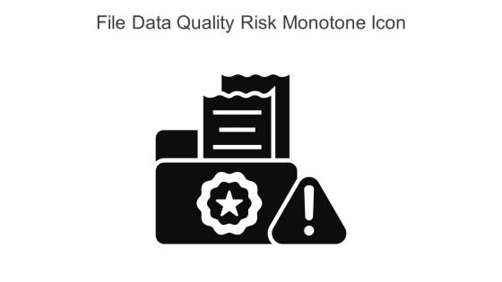 File Data Quality Risk Monotone Icon In Powerpoint Pptx Png And Editable Eps Format