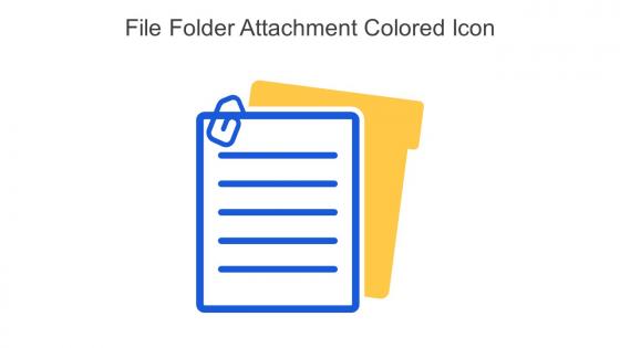 File Folder Attachment Colored Icon In Powerpoint Pptx Png And Editable Eps Format