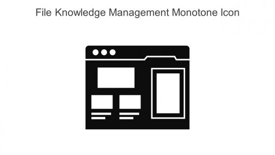 File Knowledge Management Monotone Icon In Powerpoint Pptx Png And Editable Eps Format