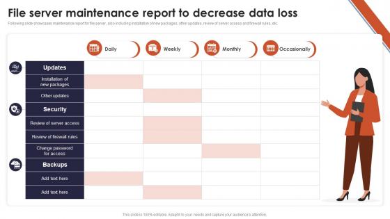 File Server Maintenance Report To Decrease Data Loss