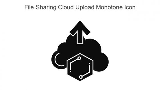 File Sharing Cloud Upload Monotone Icon In Powerpoint Pptx Png And Editable Eps Format