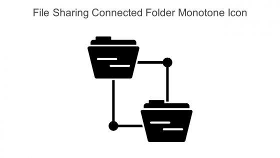 File Sharing Connected Folder Monotone Icon In Powerpoint Pptx Png And Editable Eps Format