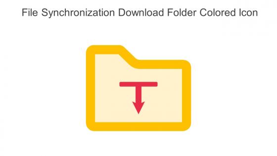 File Synchronization Download Folder Colored Icon In Powerpoint Pptx Png And Editable Eps Format