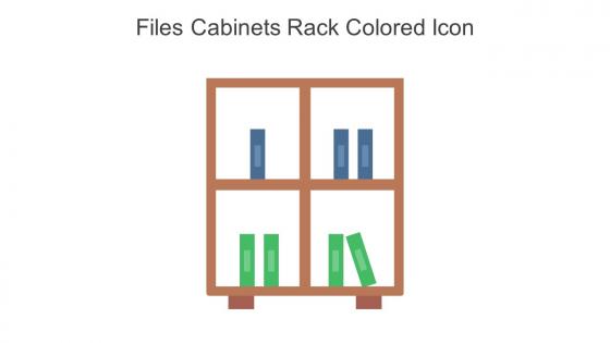 Files Cabinets Rack Colored Icon In Powerpoint Pptx Png And Editable Eps Format