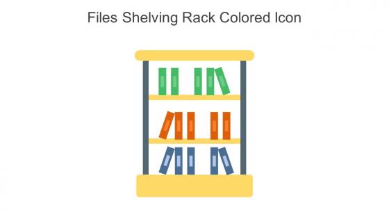 Files Shelving Rack Colored Icon In Powerpoint Pptx Png And Editable Eps Format
