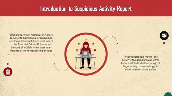 Filing A Suspicious Activity Report In AML Training Ppt