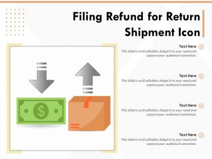 Filing refund for return shipment icon