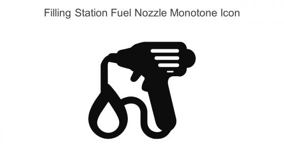 Filling Station Fuel Nozzle Monotone Icon In Powerpoint Pptx Png And Editable Eps Format