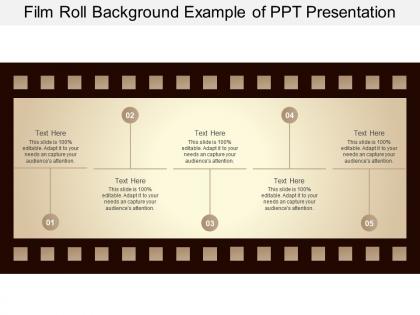 Film roll background example of ppt presentation